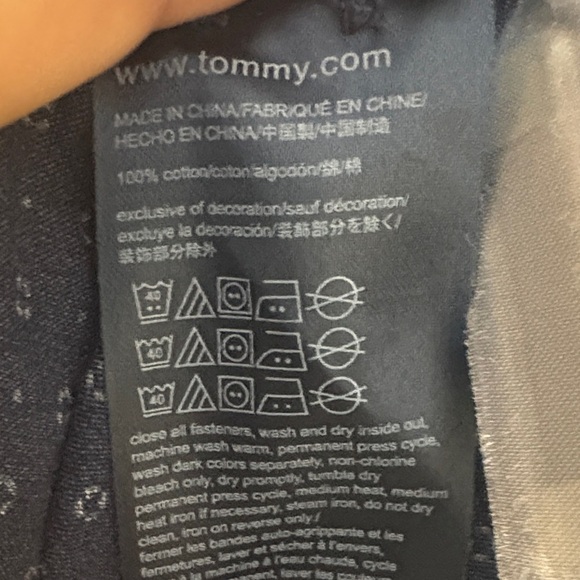 Tommy Hilfiger Navy/white Patterned Casual Shirt, size XL - Picture 3 of 8